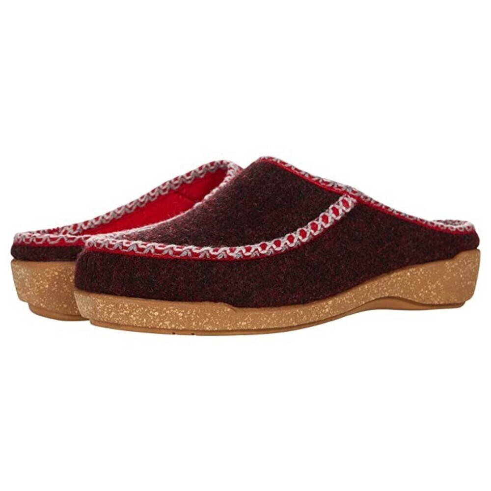 Taos Woolma Clogs Women's US 6 Red Moc Toe Comfort Slip-On Slipper JOBB1447